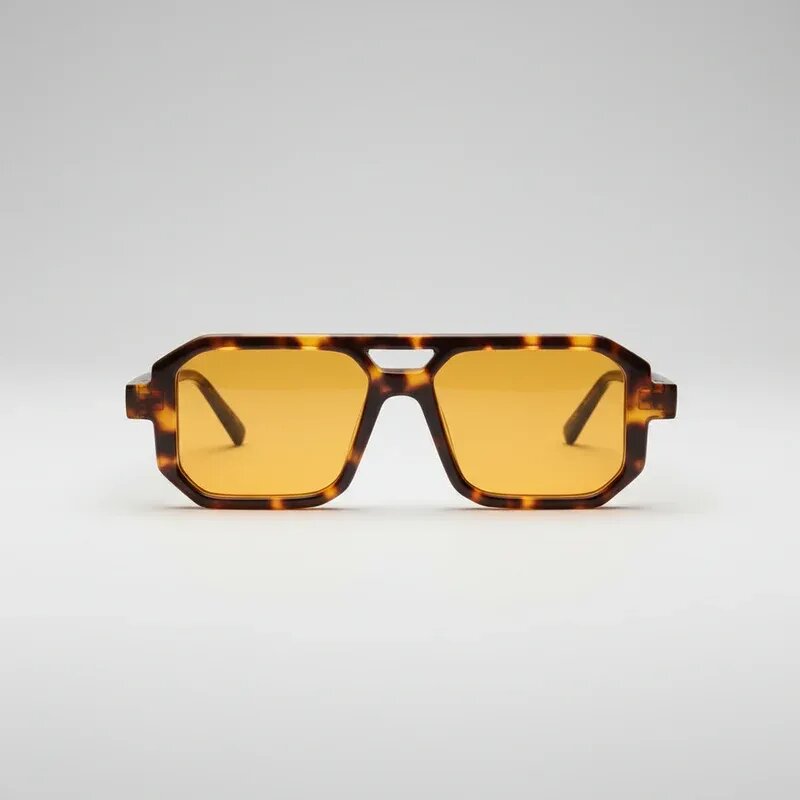 Lentes aviador naranja.