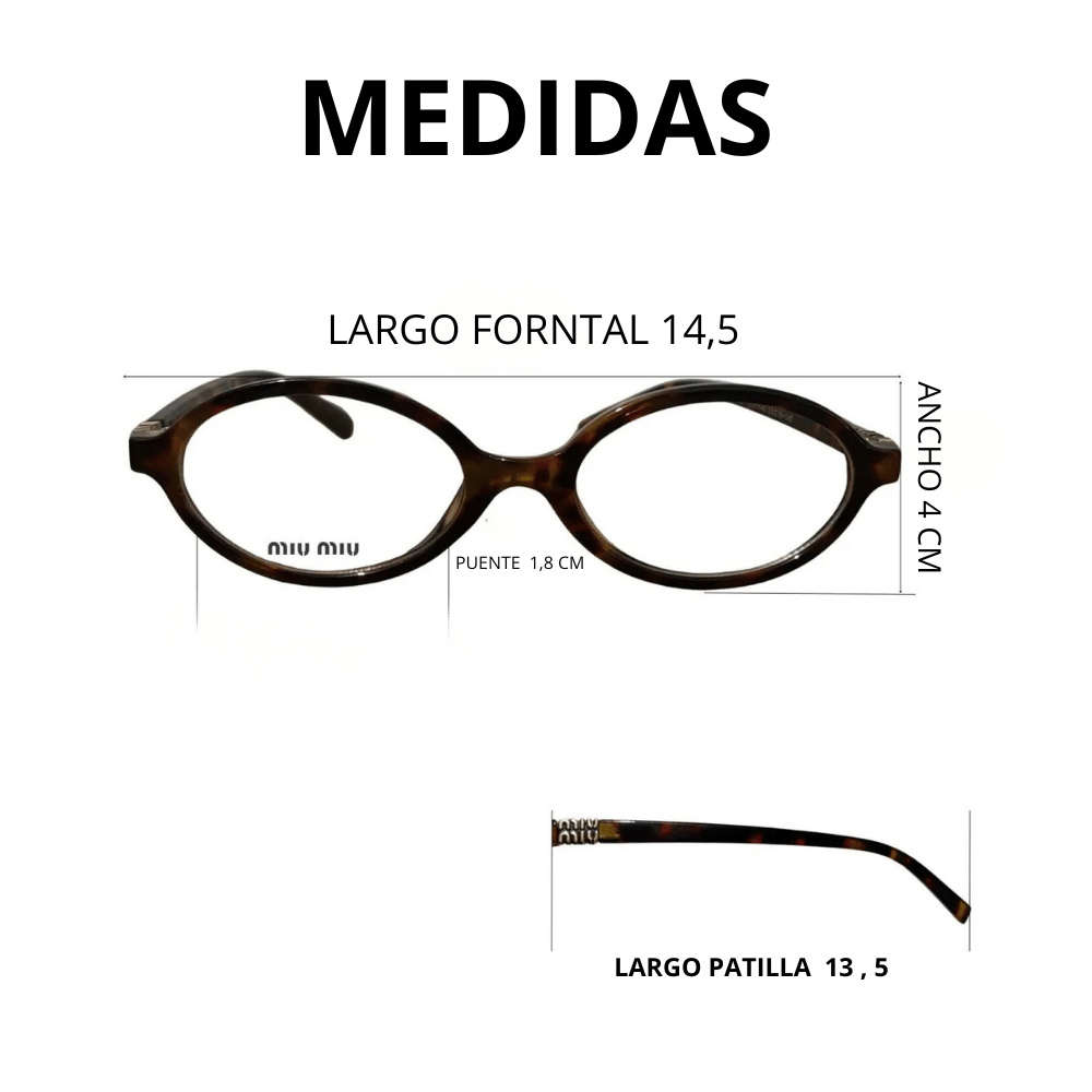 Lentes de anti luz azul y armazones. Miu Miu.