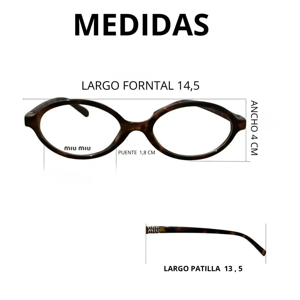 Lentes de anti luz azul y armazones. Miu Miu.