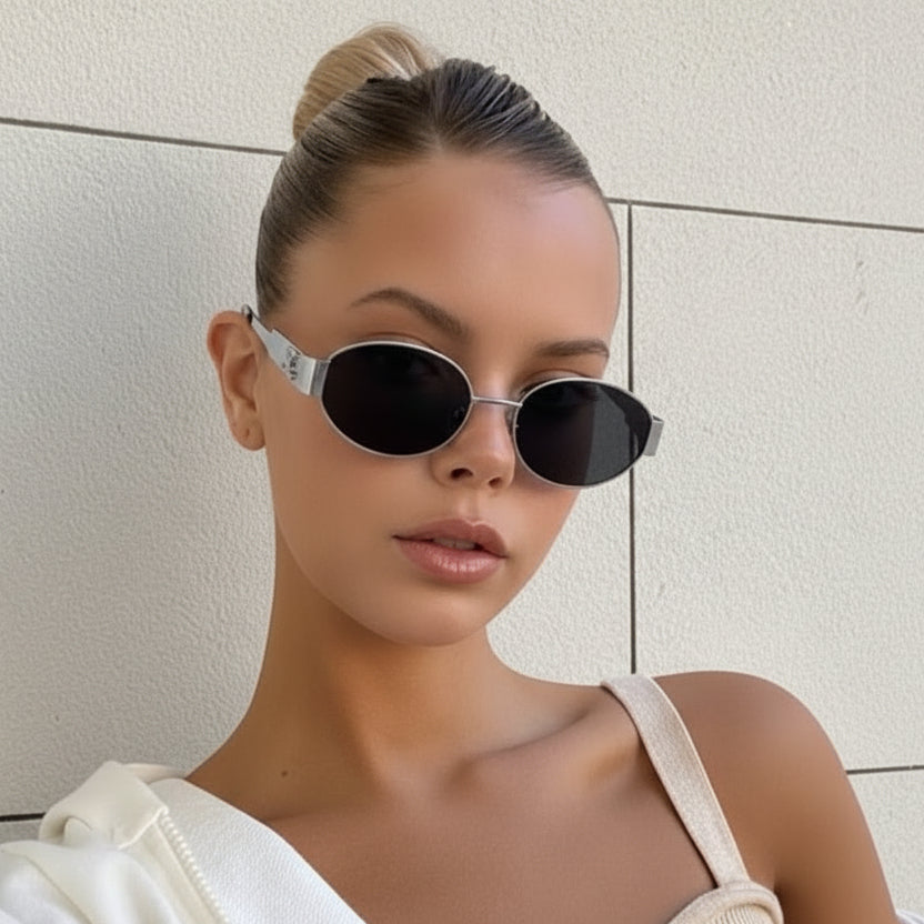 Lentes de sol - Celine plateados.