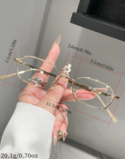 Lentes de anti luza azul. Hexagonal.