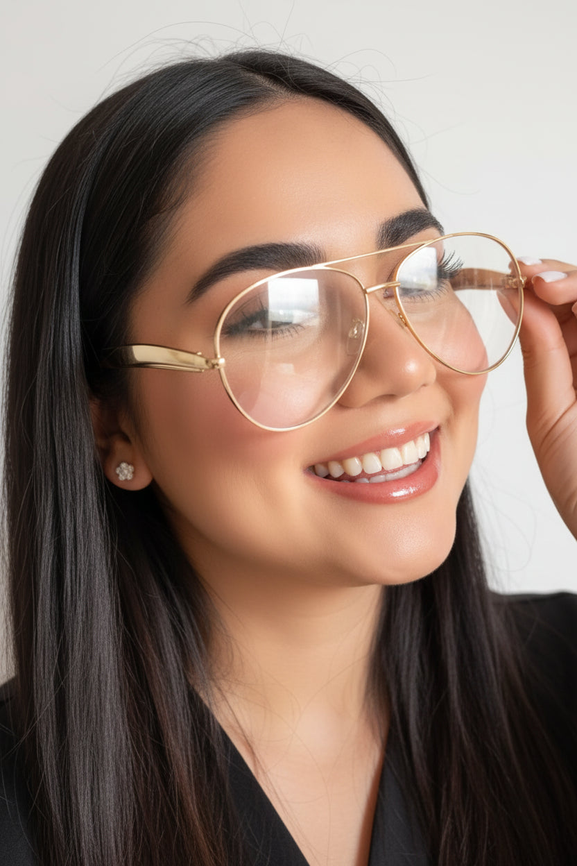 Lentes Aviador de anti luz azul.