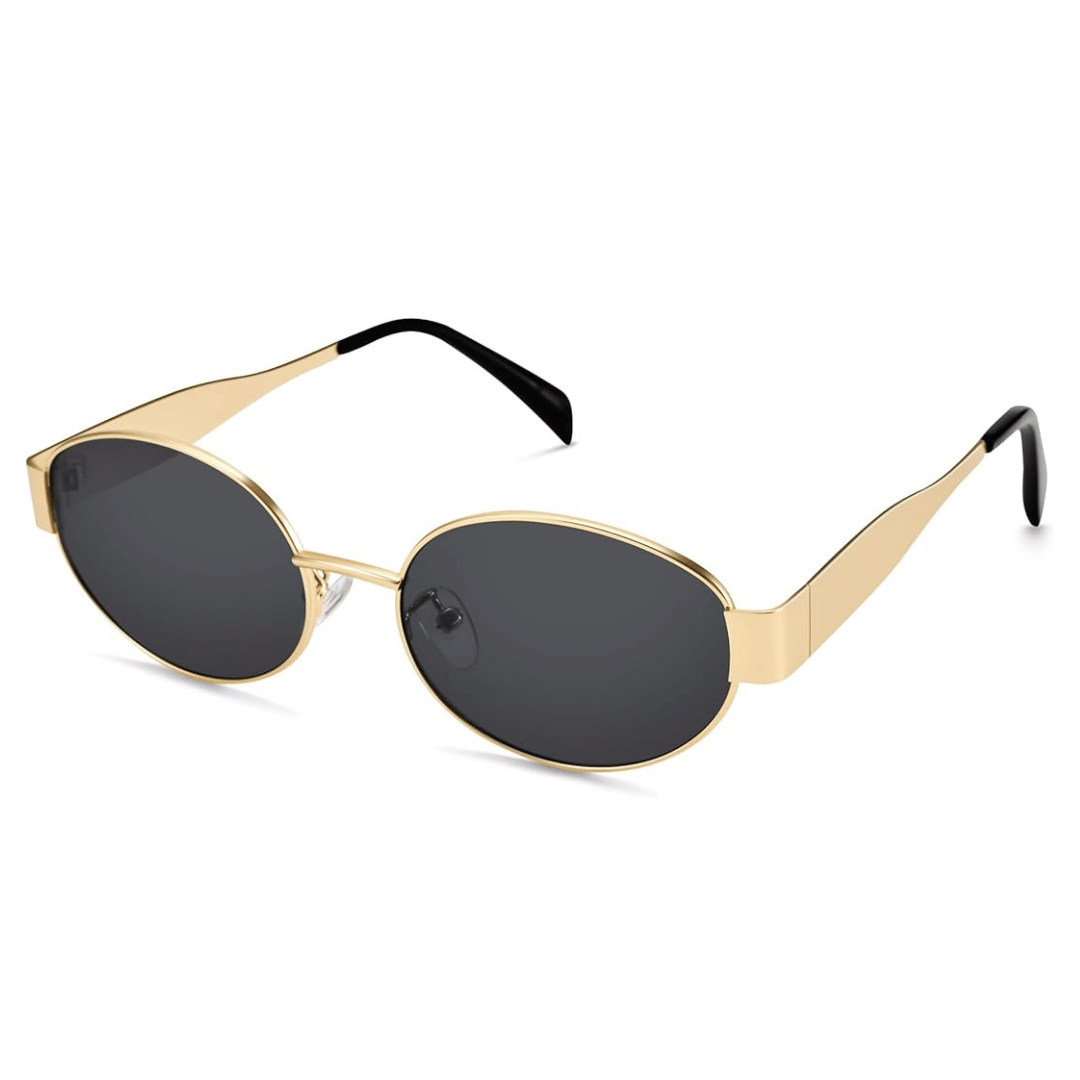 Lentes de sol - celine2 negro y dorado.