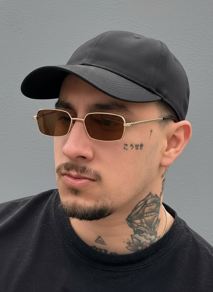 Lentes de sol - Miami. brwon gold.